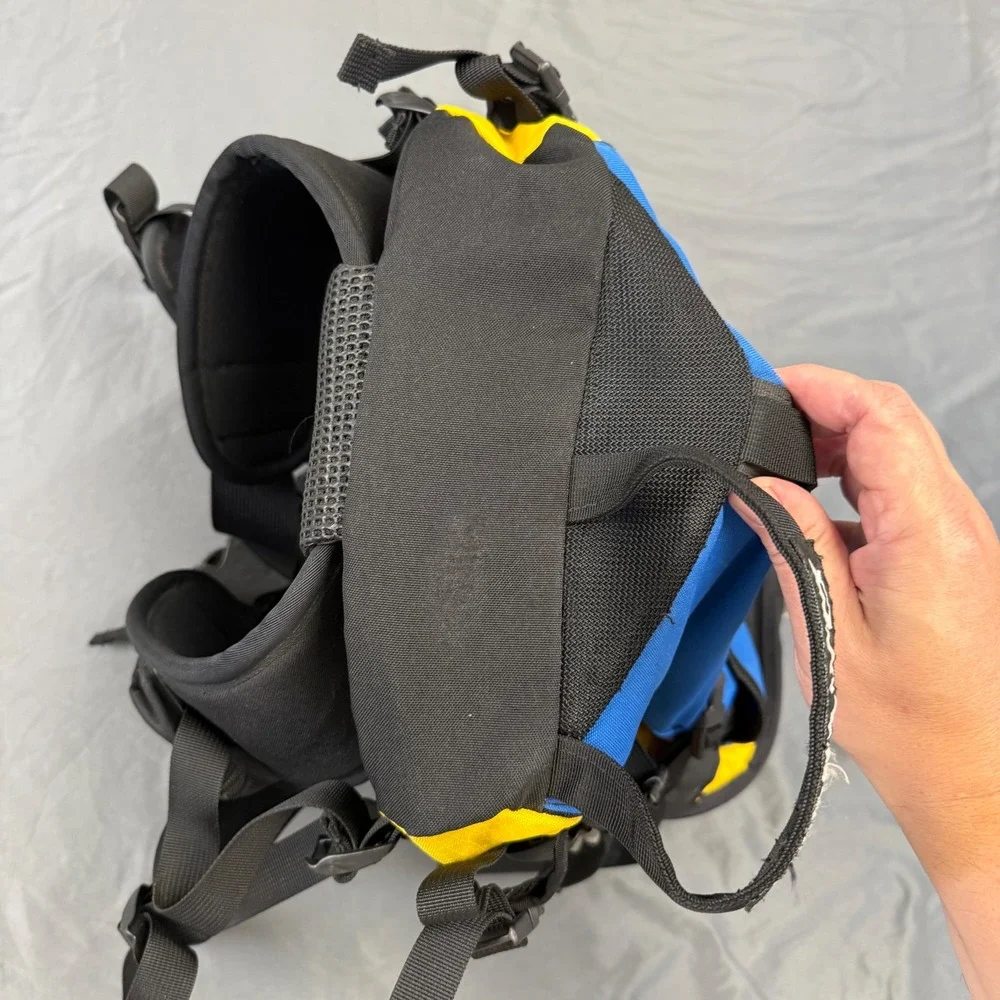 Vintage Dakine Vertex Backpack Blue Yellow Technical Hiking Snowboard Bag